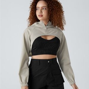 Halara Size L High Low Cropped Hiking Jacket